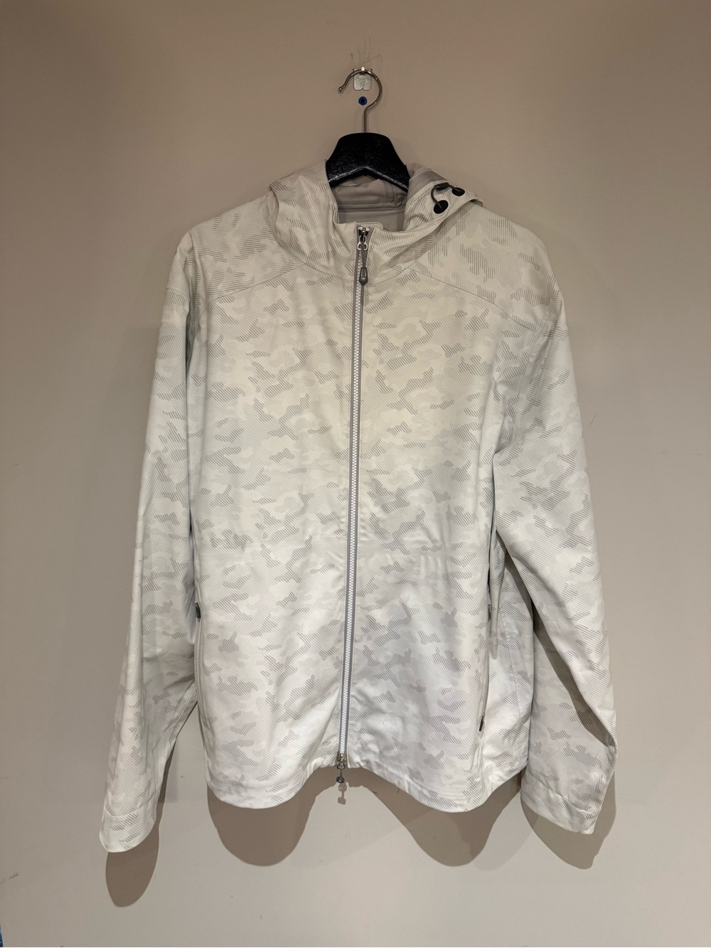 Peter Millar White Camouflage Hooded Windbreaker (men’s xl)